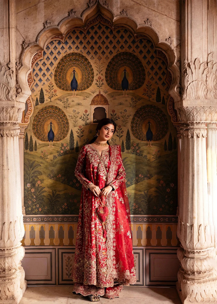 Maahi by Kanwal Malik Embroidered Raw Silk Unstitched 3Pc Suit - ZARMINAY