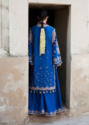 Hussain Rehar Nirmal Unstitched Embroidered Lawn 3Pc Suit - Zarqa