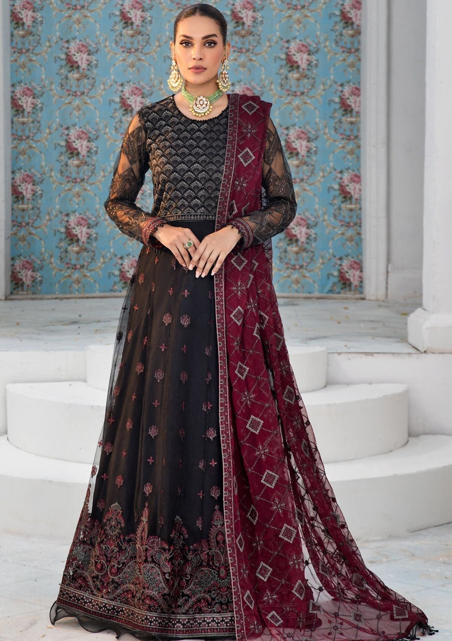 Zarif De Luxury Embroidered Net Unstitched 3Pc Suit ZDL-07 SALENA