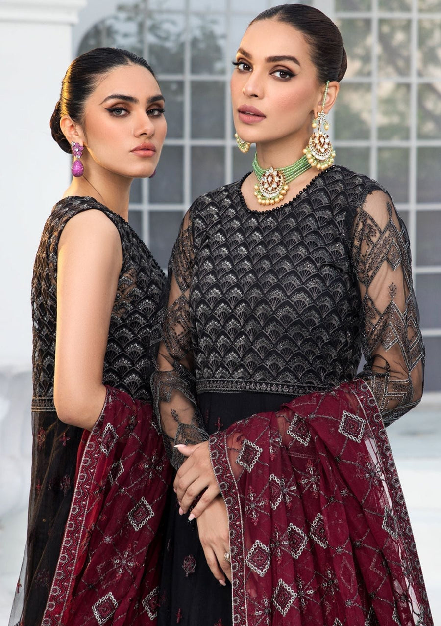 Zarif De Luxury Embroidered Net Unstitched 3Pc Suit ZDL-07 SALENA