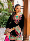 Zainab Chottani Embroidered Velvet Unstitched 3Pc Suit - Zeba