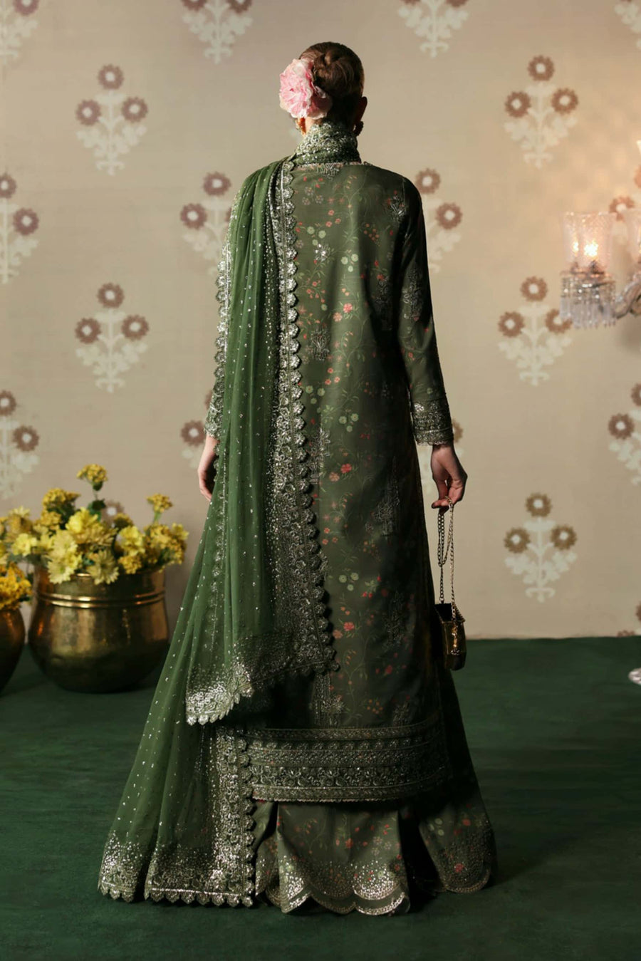 Afrozeh Divani Embroidered Raw Silk Unstitched 3Pc Suit AS-V3-24-05 Zeba