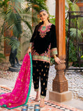 Zainab Chottani Embroidered Velvet Unstitched 3Pc Suit - Zeba