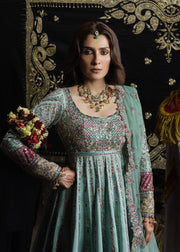 Hussain Rehar Festive Embroidered Raw Silk Unstitched 3Pc Suit - ZEENAT