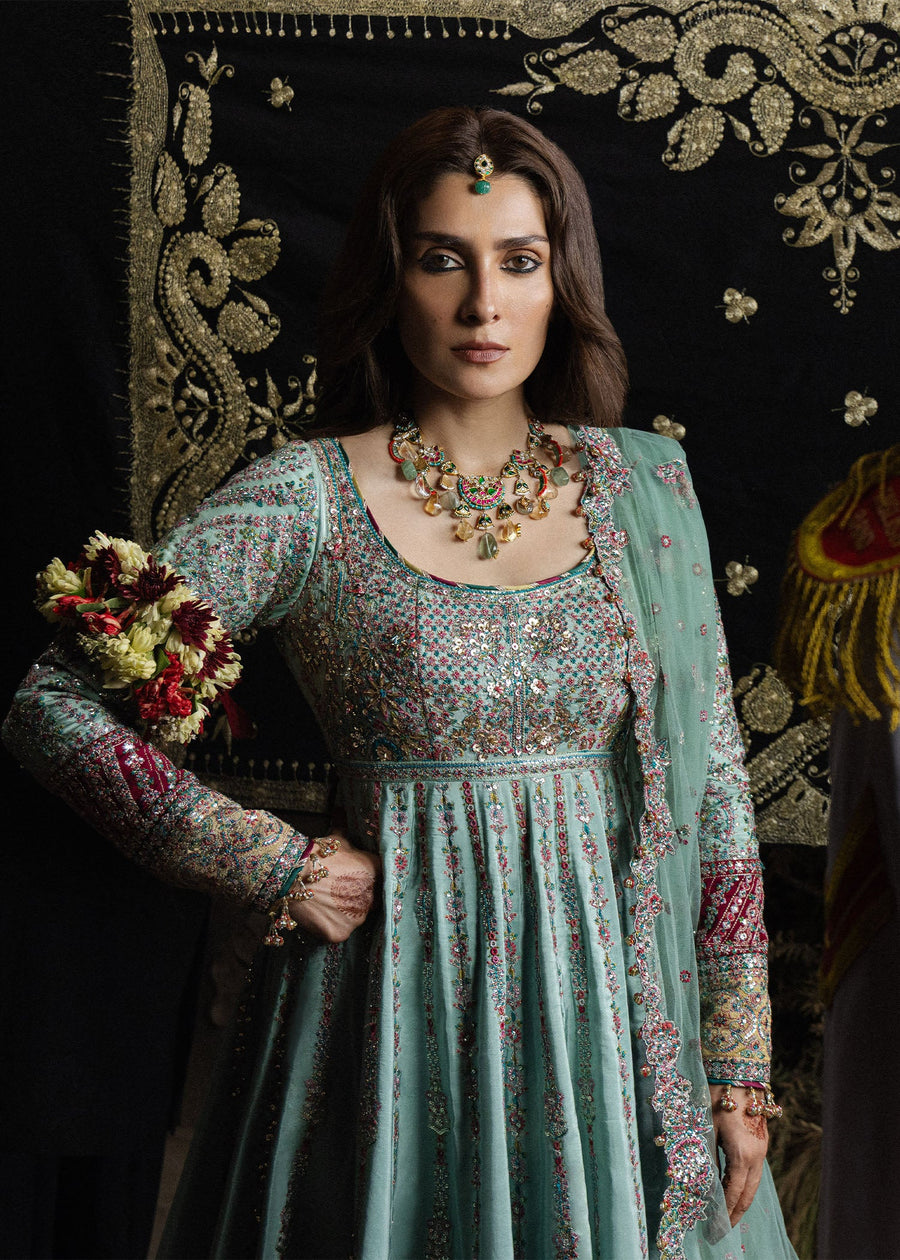 Hussain Rehar Festive Embroidered Raw Silk Unstitched 3Pc Suit - ZEENAT