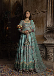 Hussain Rehar Festive Embroidered Raw Silk Unstitched 3Pc Suit - ZEENAT