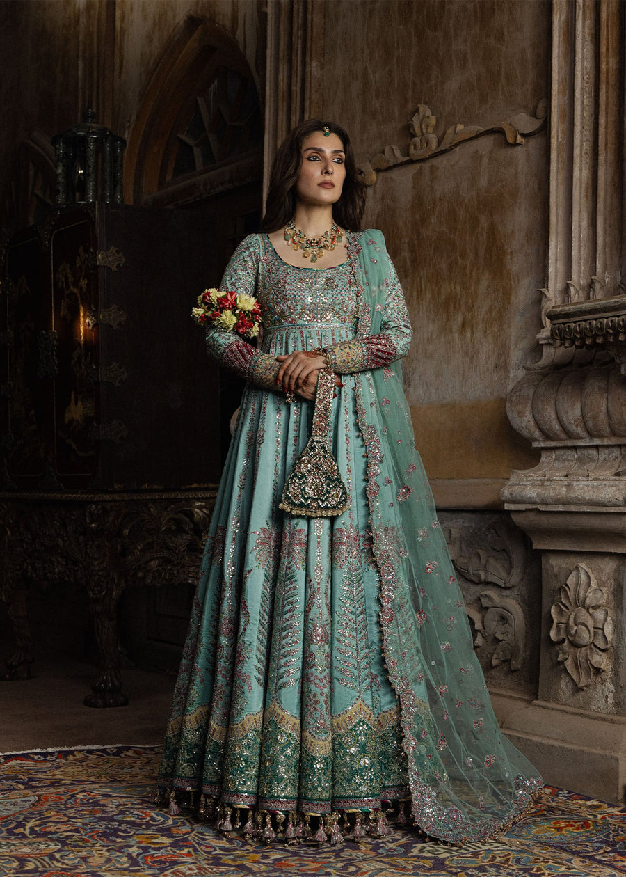 Hussain Rehar Festive Embroidered Raw Silk Unstitched 3Pc Suit - ZEENAT