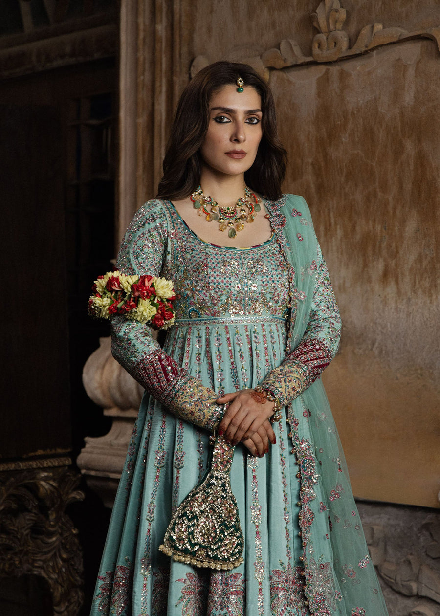 Hussain Rehar Festive Embroidered Raw Silk Unstitched 3Pc Suit - ZEENAT