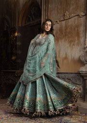 Hussain Rehar Festive Embroidered Raw Silk Unstitched 3Pc Suit - ZEENAT