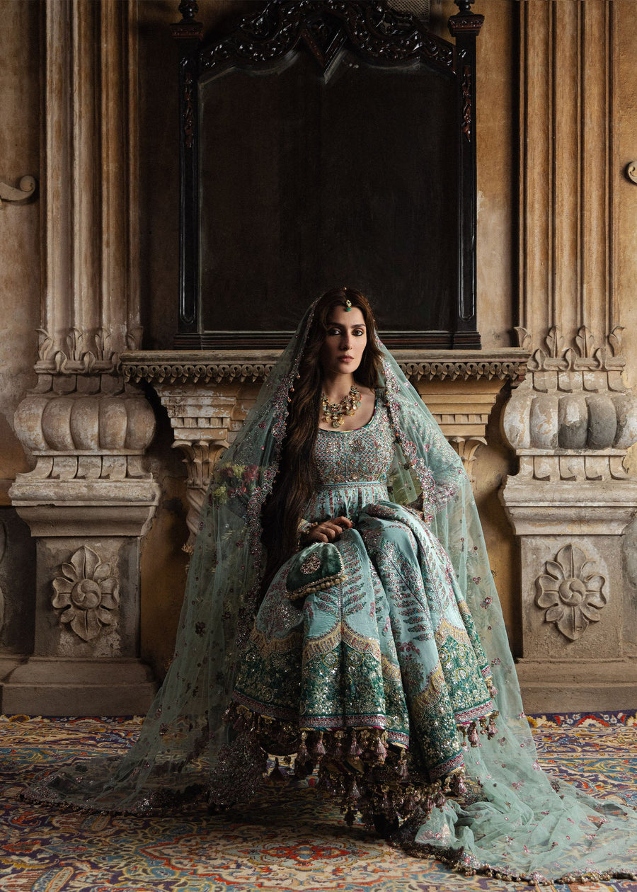 Hussain Rehar Festive Embroidered Raw Silk Unstitched 3Pc Suit - ZEENAT
