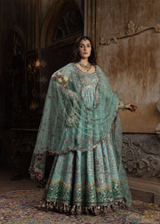 Hussain Rehar Festive Embroidered Raw Silk Unstitched 3Pc Suit - ZEENAT