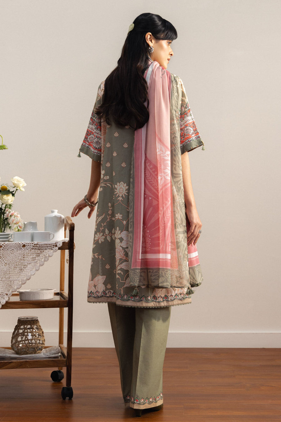 Coco by Zara Shahjahan Prints Unstitched Lawn 3Pc Suit D-10A Zen