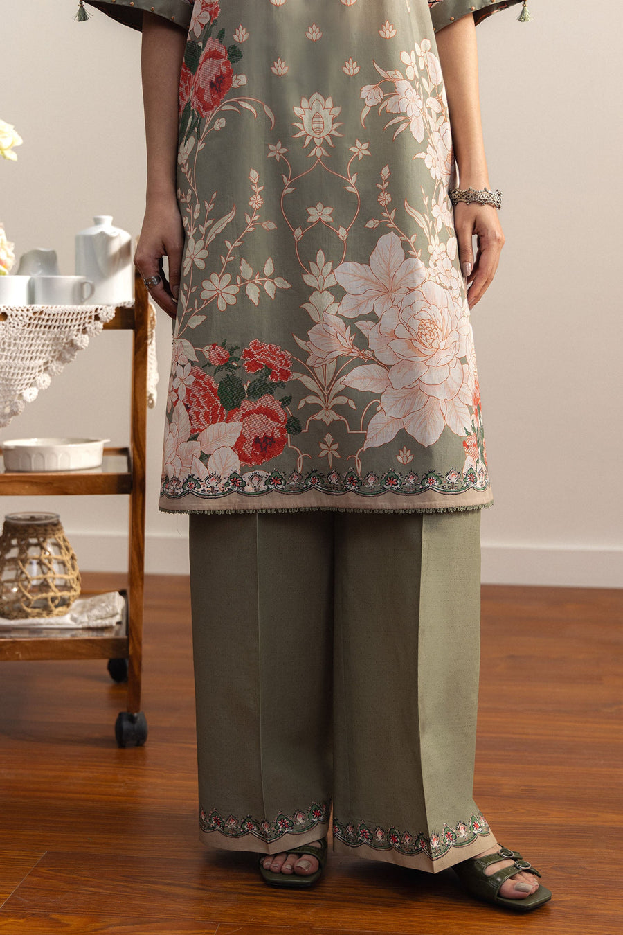 Coco by Zara Shahjahan Prints Unstitched Lawn 3Pc Suit D-10A Zen
