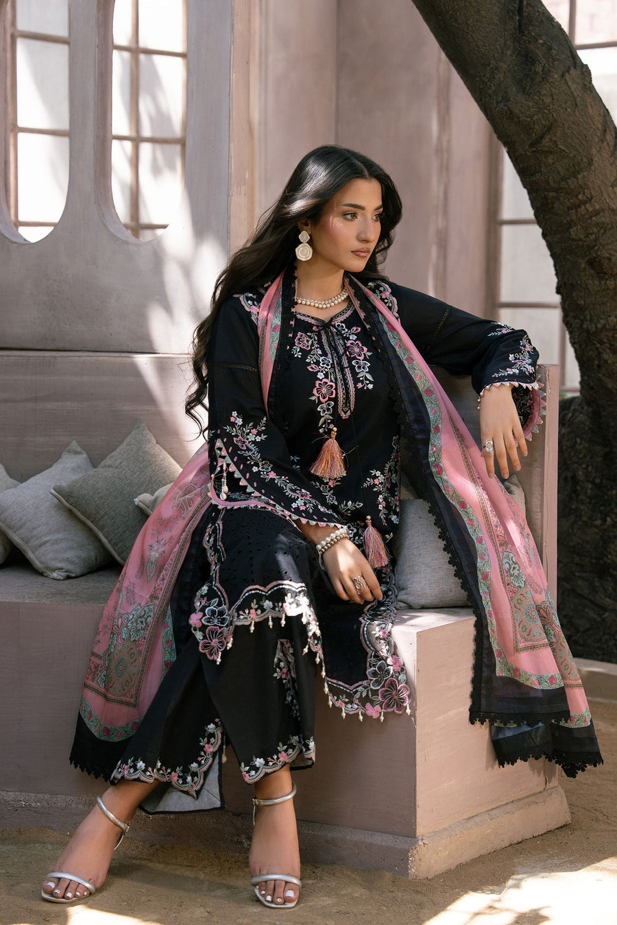 Zivah Apparel Bloom Haven Ready to Wear Luxury Lawn 3Pc Suit - Zenvy