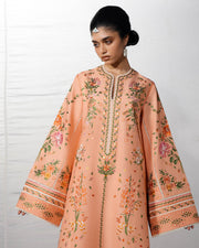 Jugnu Lahore The Reserved View Embroidered Cotton Unstitched 3Pc Suit - Zerah