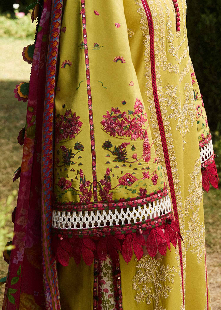 Hussain Rehar Embroidered Luxury Lawn Unstitched 3Pc Suit D-03 ZEST
