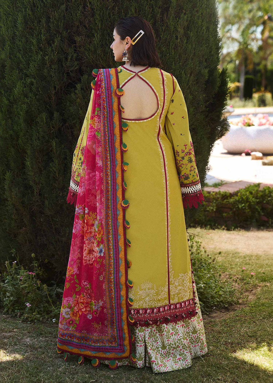 Hussain Rehar Embroidered Luxury Lawn Unstitched 3Pc Suit D-03 ZEST