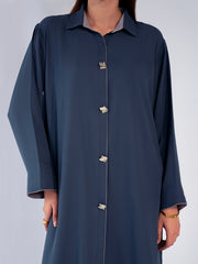Hemstitch Georgette Affair Embroidered Georgette Stitched 2Pc Suit - Zinc
