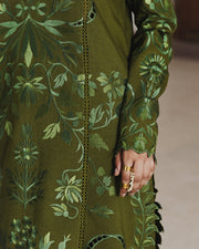 Jugnu Lahore Womenswear Embroidered Karandi Unstitched 3Pc Suit - ZINIA