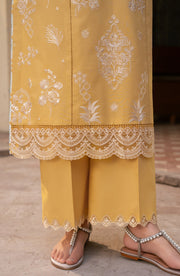 Seran Lamhay Embroidered Lawn Unstitched 3Pc Suit D-09 ZIRA