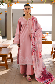 Seran Afsanah Embroidered Lawn Unstitched 3Pc Suit D-07 ZIVA