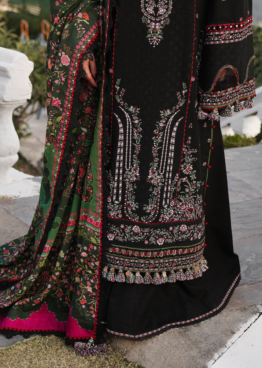Hussain Rehar Embroidered Khaddar Unstitched 3Pc Suit - Zobia