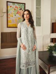 Mysha by Sifa Embroidered Chiffon Unstitched 3Pc Suit - ZOE