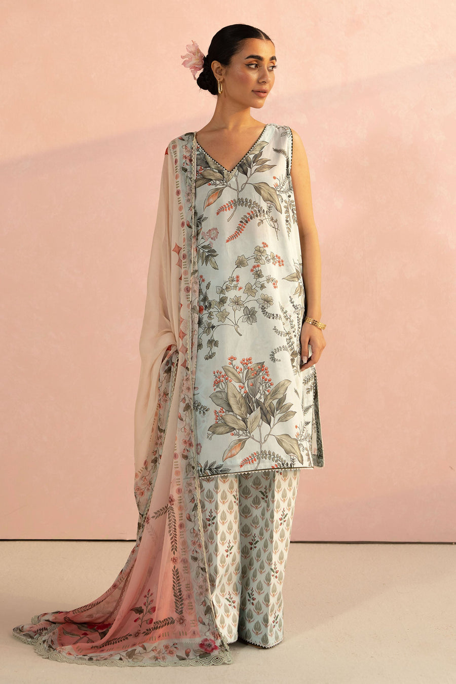 Coco by Zara Shahjahan Prints Unstitched Lawn 3Pc Suit D-07A ZOE