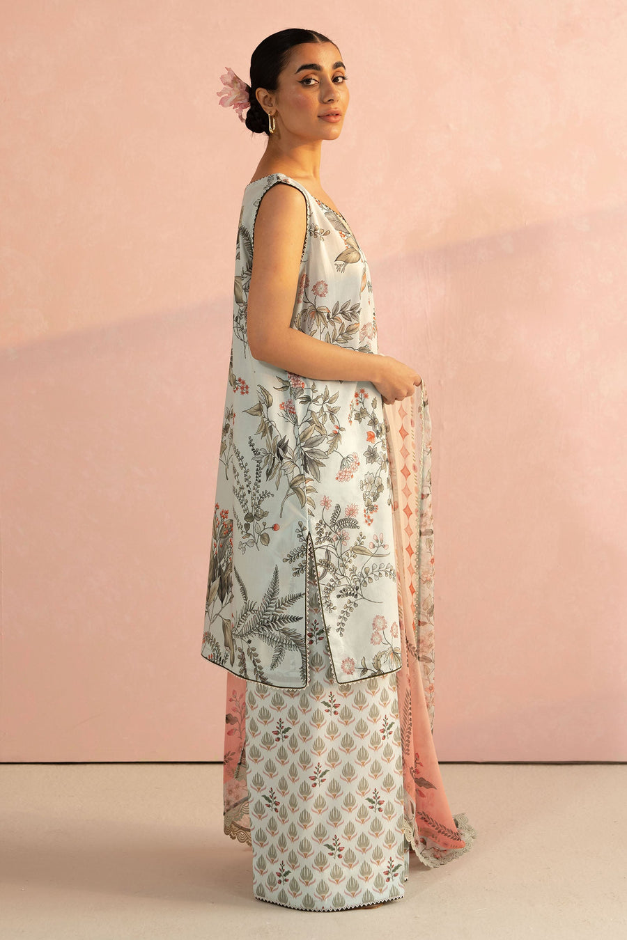 Coco by Zara Shahjahan Prints Unstitched Lawn 3Pc Suit D-07A ZOE