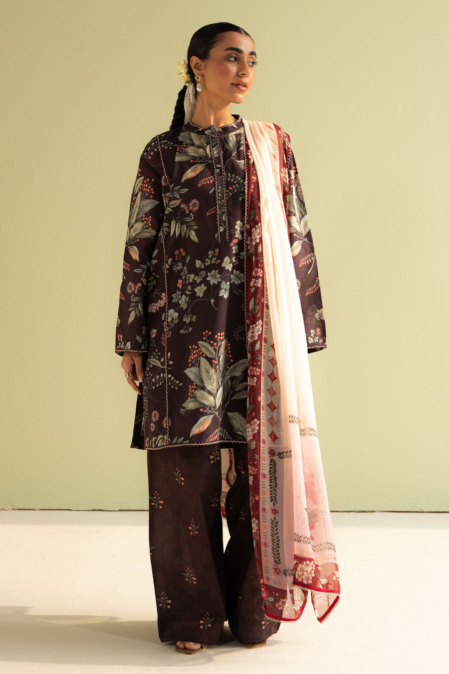 Coco by Zara Shahjahan Prints Unstitched Lawn 3Pc Suit D-07B ZOE