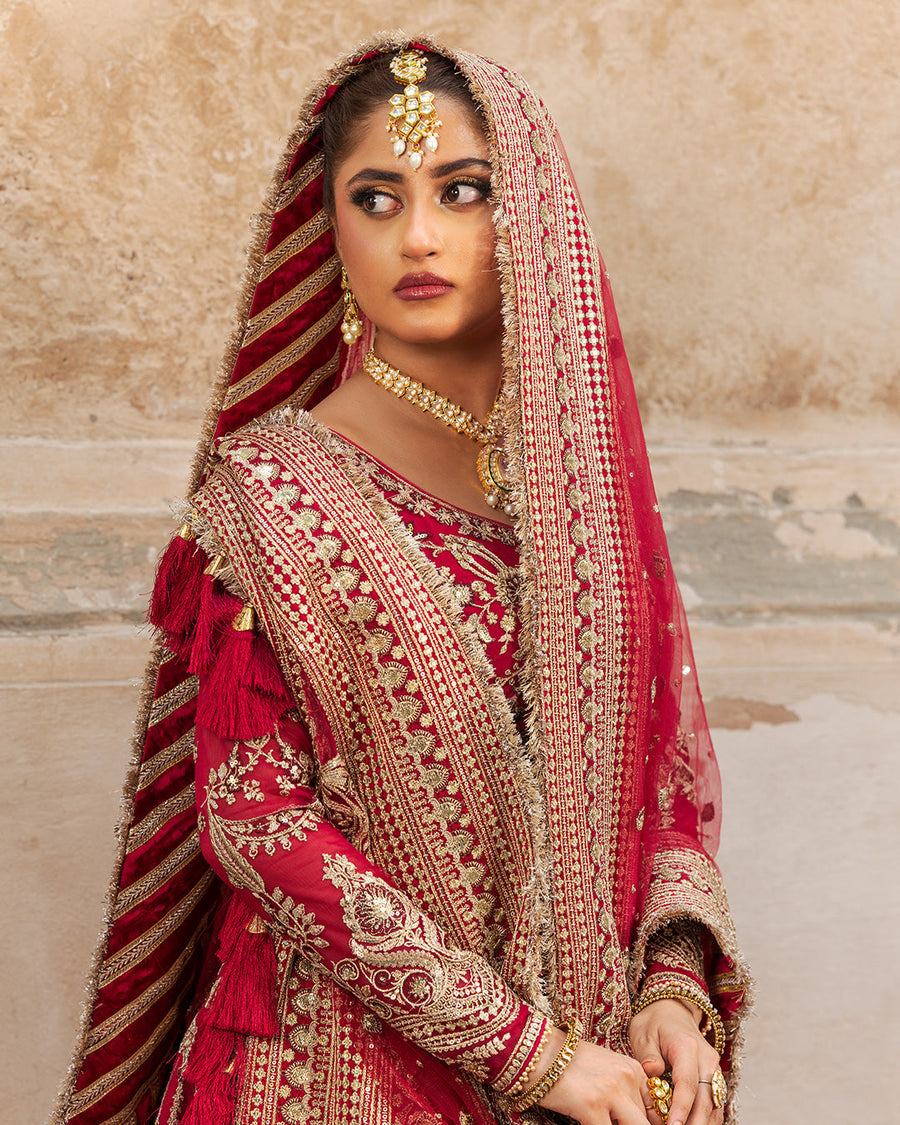 Nira by Faiza Saqlain Embroidered Net Unstitched 3Pc Suit - ZOFIA