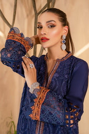 Afshan by Zoya & Fatima Embroidered Cotton Net 3Pc Suit - Zohra