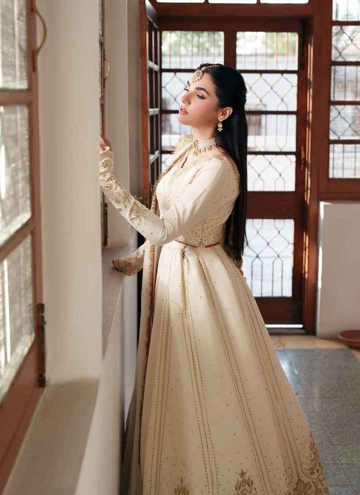 Neeshay Shagun Embroidered Raw Silk Unstitched 3Pc Suit - ZOHRAVAR