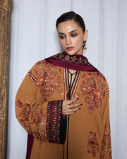 Jugnu Lahore Womenswear Embroidered Karandi Unstitched 3Pc Suit - ZROV