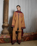 Jugnu Lahore Womenswear Embroidered Karandi Unstitched 3Pc Suit - ZROV