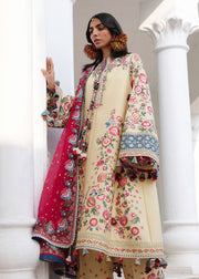 Hussain Rehar Kalabagh Unstitched Embroidered Lawn 3Pc Suit - Zubdah