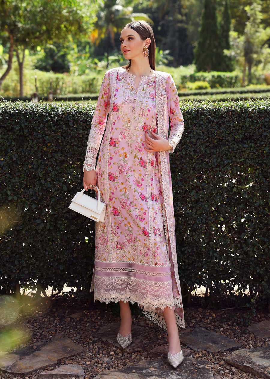 Kanwal Malik Zaina Embroidered Lawn Unstitched 3Pc Suit - ZURI