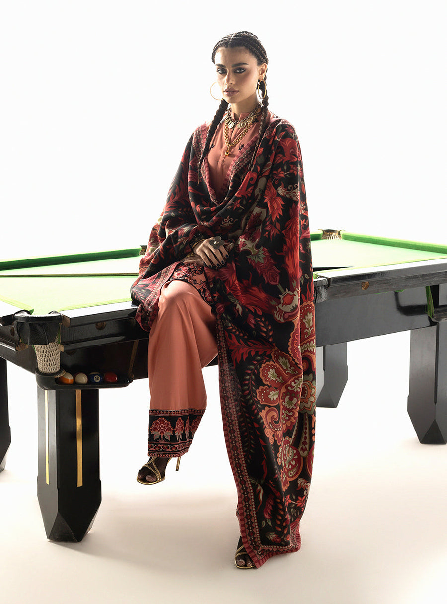 Zainab Chottani Embroidered Marina Twill Unstitched 3Pc Suit D-05 Zuri