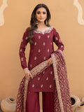 Hemstitch Embroidered Raw Silk Ready to Wear 3Pc Suit - Zurina