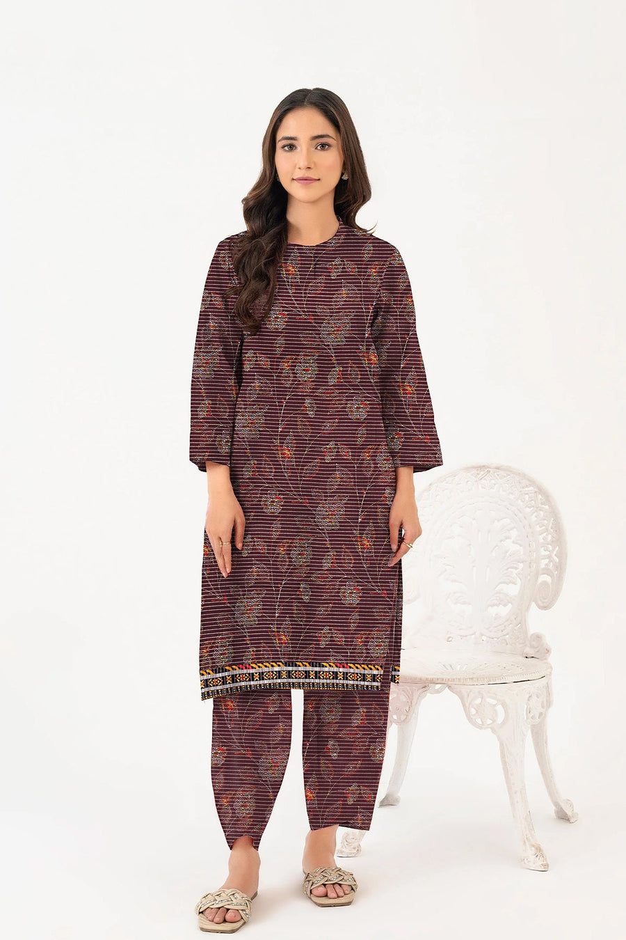 Ada by Safwa Printed Zari Khaddar Unstitched 2Pc Suit ADA-04