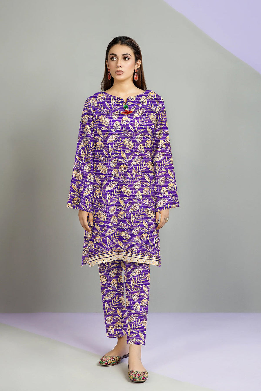 Ada by Safwa Printed Zari Khaddar Unstitched 2Pc Suit ADA-10