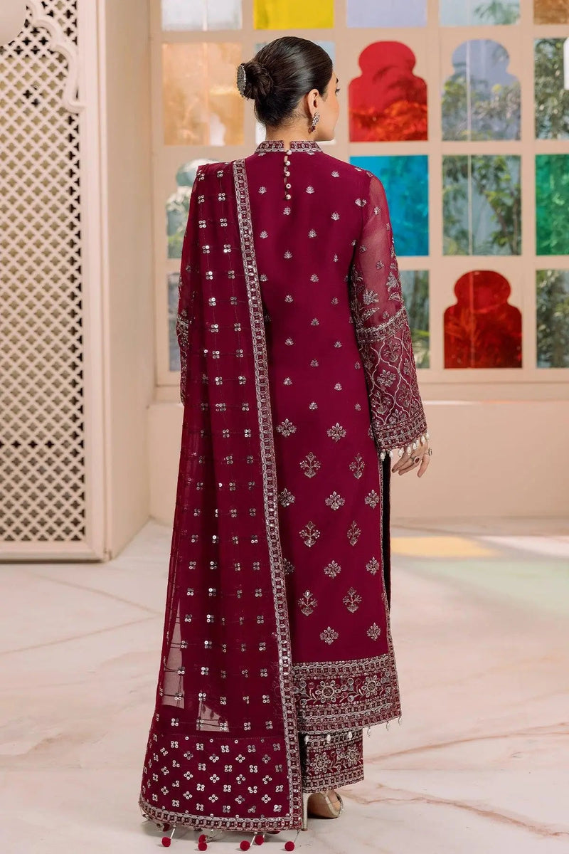 AF-DUA-3011-Amaya Magenta Embroidered Chiffon