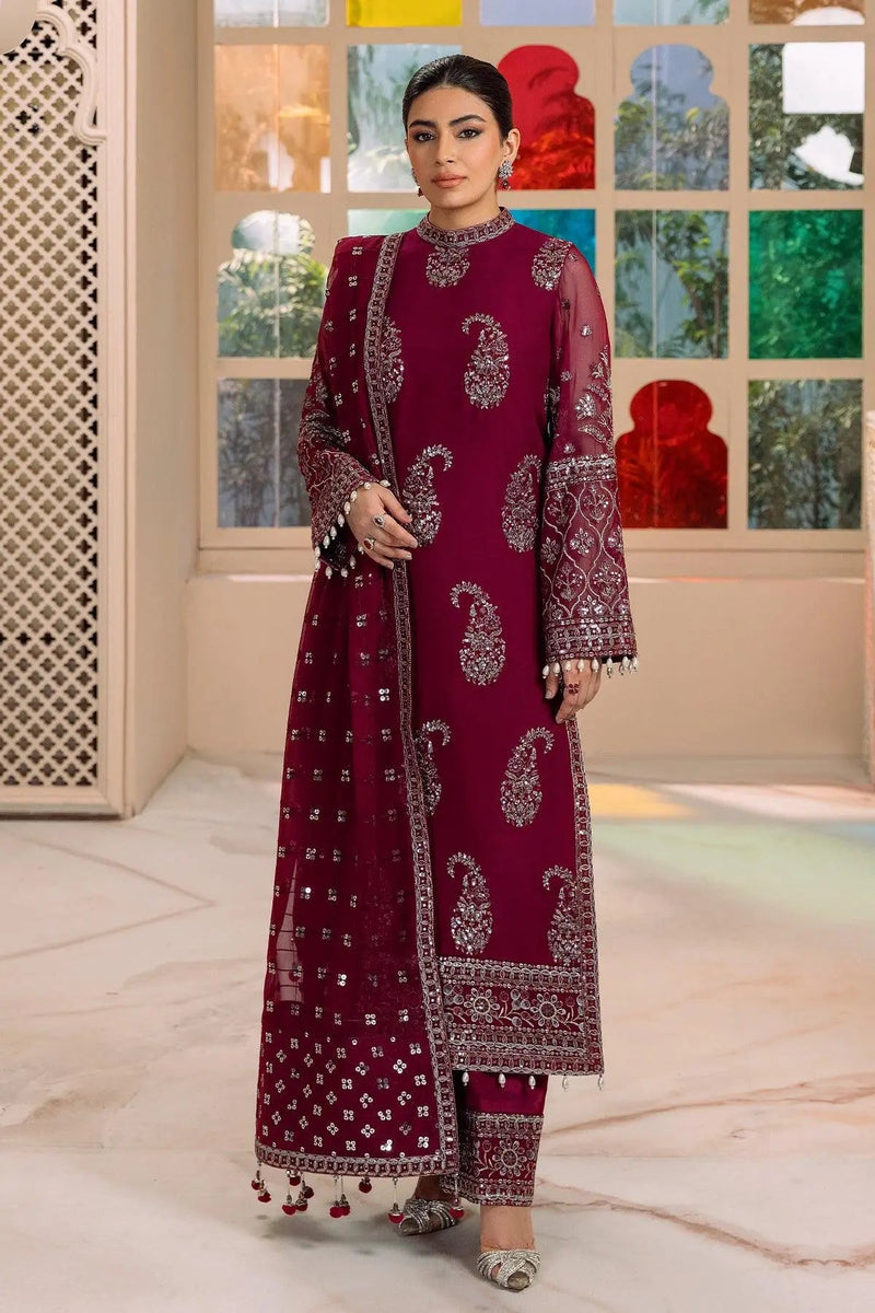 AF-DUA-3011-Amaya Magenta Embroidered Chiffon