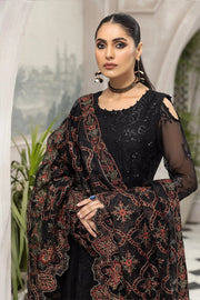 Alizeh Fashion Ik Dastaan Embroidered Chiffon 3Pc Suit D-07 ARMAN