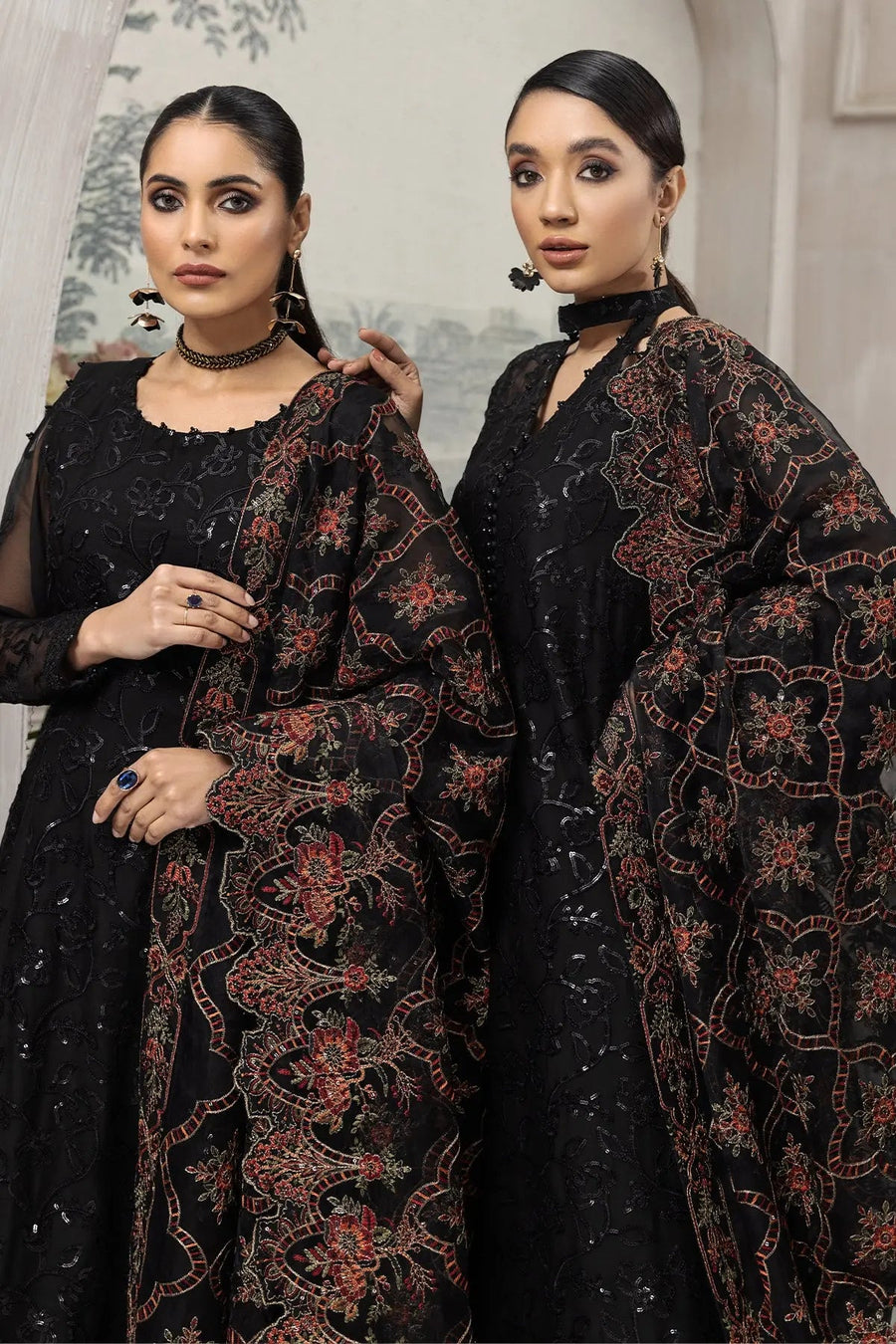 Alizeh Fashion Ik Dastaan Embroidered Chiffon 3Pc Suit D-07 ARMAN