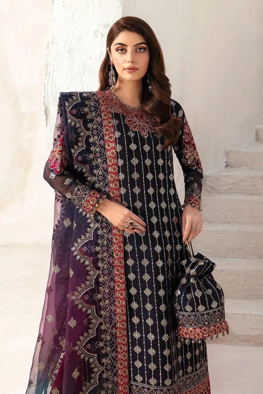 AF-CH-2167-Nagar Embroidered Chiffon