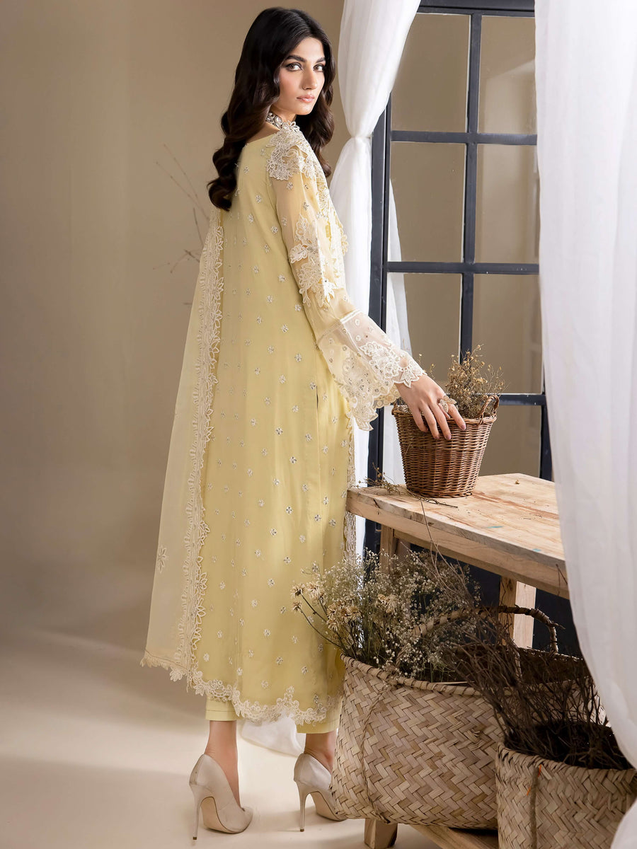 IZNIK Chinon Vol-03 Embroidered Chiffon Unstitched 3Pc Suit CC-23 Delilah