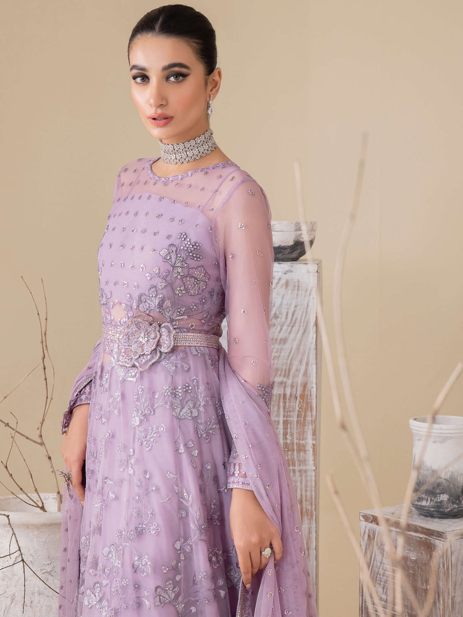 IZNIK Chinon Vol-03 Embroidered Net Unstitched 3Pc Suit CC-25 Rebecca