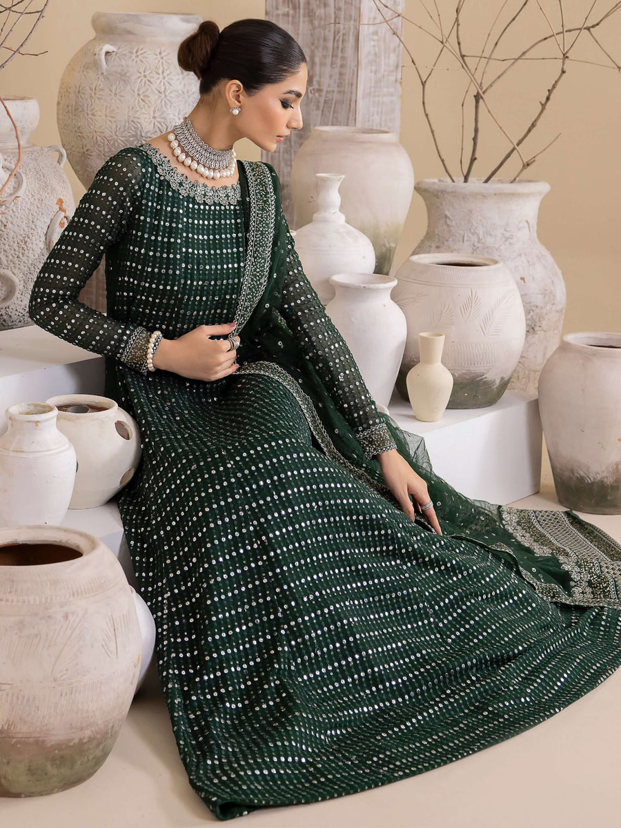 IZNIK Chinon Vol-03 Embroidered Chiffon Unstitched 3Pc Suit CC-26 Annette