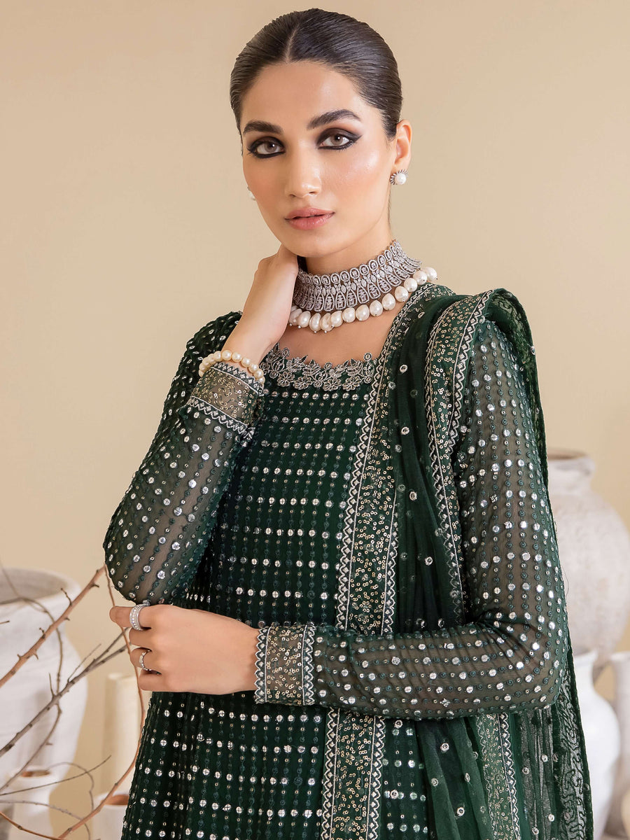 IZNIK Chinon Vol-03 Embroidered Chiffon Unstitched 3Pc Suit CC-26 Annette